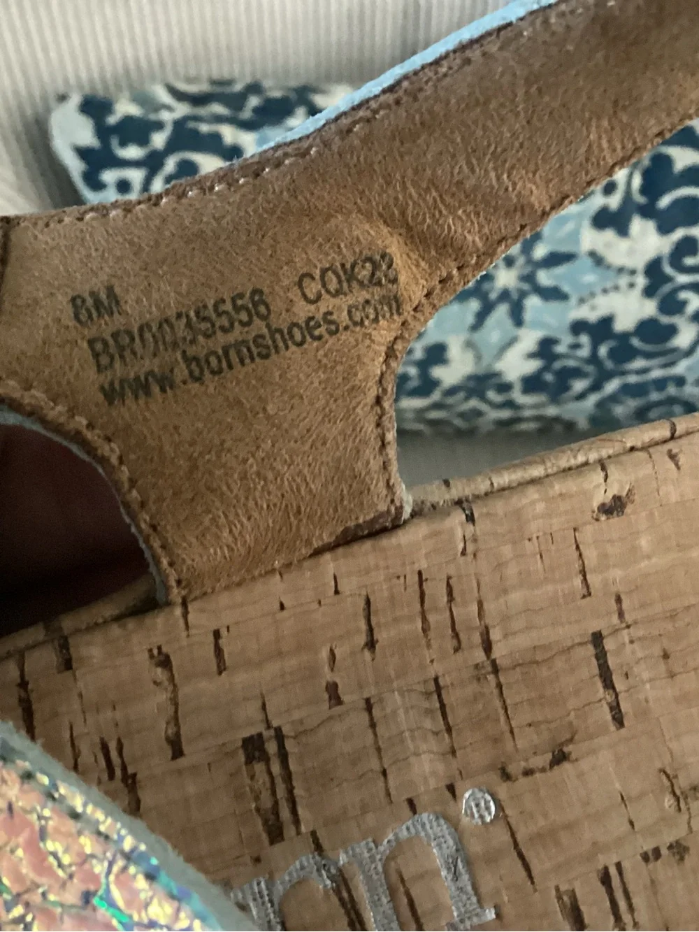 Born Iridescent Cork Wedge Sandals